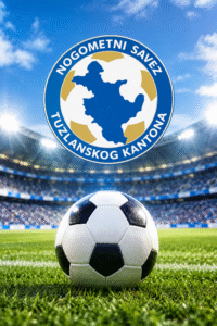 Tuzla Canton Football Emblem and Ball